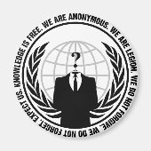 anonymous logo with slogan マグネット (正面)
