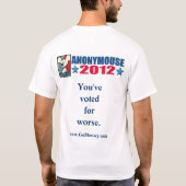 Anonymouse 2012年-より悪い投票された4 tシャツ (裏面)