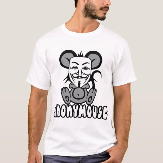 anonymousse anonymous souris humour geek tシャツ (正面)