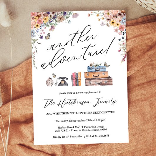 Another Adventure Going Away Party Invitation 招待状