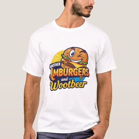 Another Amburgers and Wootbeer Fun Logo Tシャツ (正面)