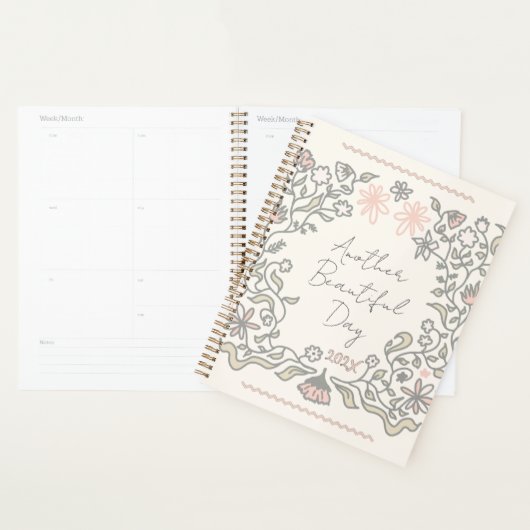 Another Beautiful Day Floral Illustration Planner プランナー手帳 (ディスプレー)