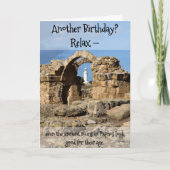 Another Birthday?  Card with Paphos ancient ruins カード (正面)