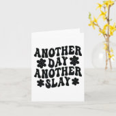 Another Day Another Slay Motivational Cool And Tre カード (黄色い花)