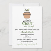 Another Little Sprout on the Way Baby Invitation 招待状 (正面)