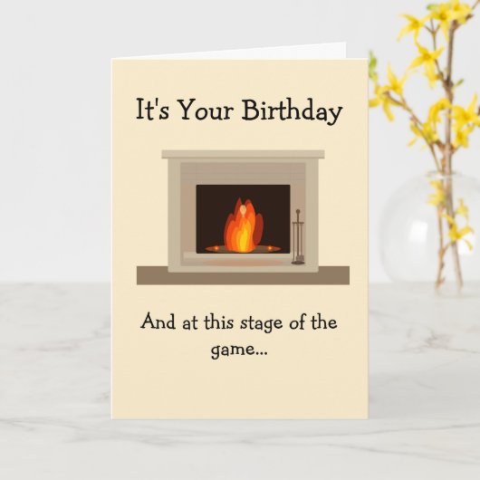 Another Log on the Fire カード (黄色い花)