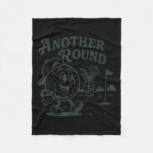 Another Round Golf Golfer Golf Lover Srts Men Dad  フリースブランケット (正面)