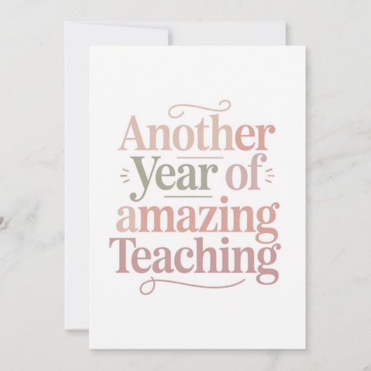 Another Year of Amazing Teaching カード (正面)