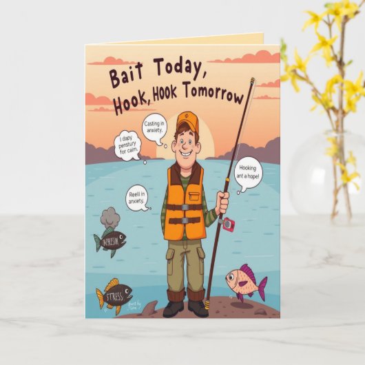 Another Year of Great Catches Birthday カード (黄色い花)