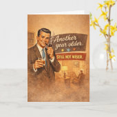 Another Year Older. Not Wiser - Funny カード (黄色い花)