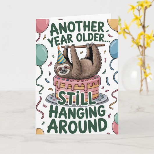 Another Year Older...Still Hanging Around カード (黄色い花)