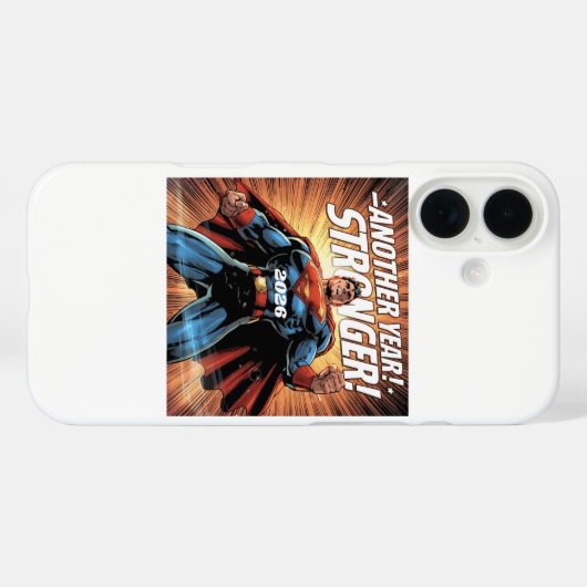 Another Year Stronger! Superhero New Year Design w Case-Mate iPhoneケース (裏面 (横))