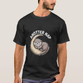 Anotter Nap Otter Moon Sleep Fun Tシャツ (正面)