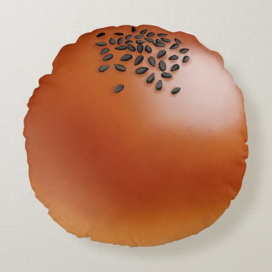 Anpan Japanese Sweet Bean Filled Bread Snack  ラウンドクッション (正面)