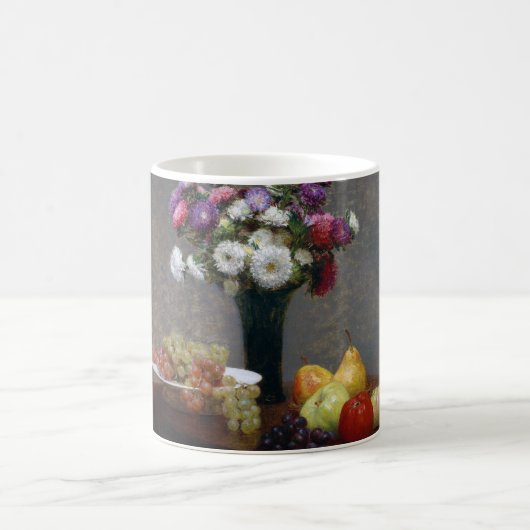 Anri Fantin-Latourアスターとフルーツ コーヒーマグカップ (中央)