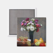 Anri Fantin-Latourアスターとフルーツ マグネット (正面/裏面)