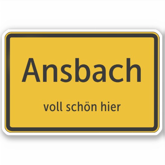 Ansbach Aufkleber Sticker Autoaufkleber シール (正面)