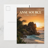 Anse Source d'Argent, La Passe, La Digue ポストカード (正面/裏面)