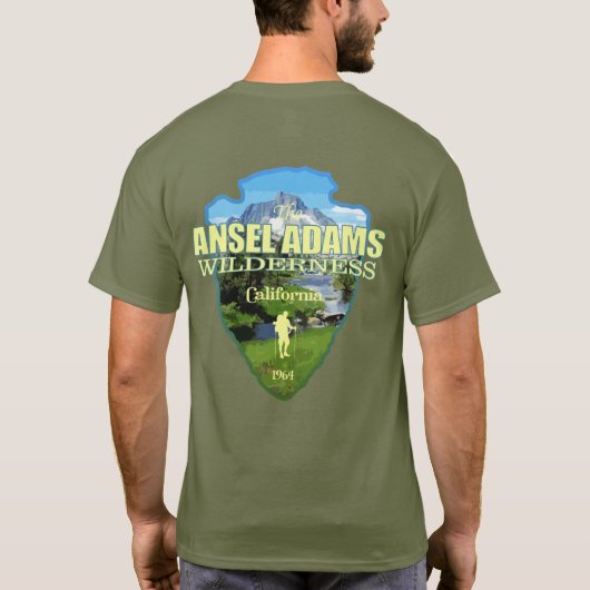Ansel Adams Wilderness （矢印） Tシャツ (裏面)