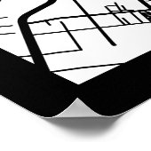 Anshan China City Map ポスター (角)