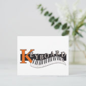 ansichtkaart "キーボード"デザイン ポストカード (スタンド正面)