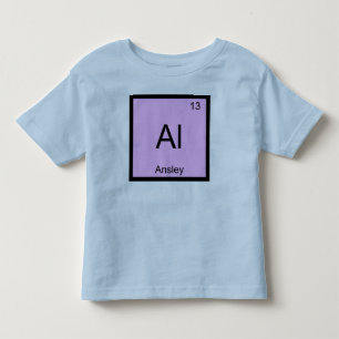 Ansley名前化学元素周期表 トドラーTシャツ