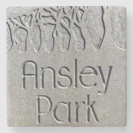 Ansley Park、アトランタ大理石コースター。 ストーンコースター (正面)