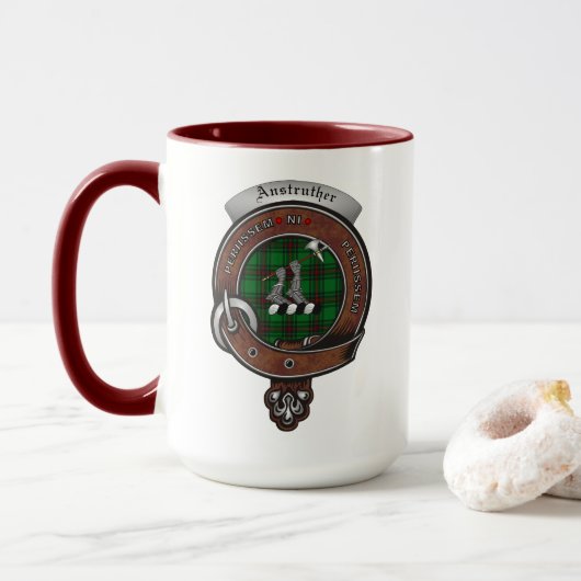 Anstrather Clan Badgeコンボ15oz Mug マグカップ (ドーナツ付き)