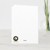 Anstrather Crest & タータンチェック(ロビン付き) パーソナライズされた カード (裏面)