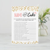 Answersゲームカードでケーキの名前 招待状 (スタンド正面)