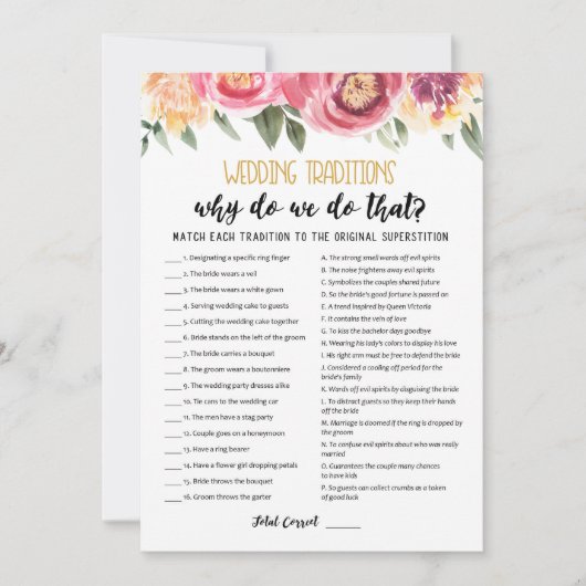 Answersゲー結婚ムカード付きの伝統 招待状 (正面)