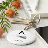 Antの「A」 キーホルダー (側面)