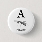 Antの「A」 缶バッジ (正面)