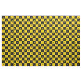 Antチェッカーボード黒と黄色の正方形 ファブリック (ファットクウォーター)