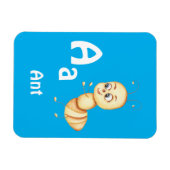 AntパーソナライズABC：レターA – 名前の追加 マグネット (横)