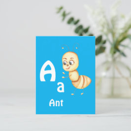 AntパーソナライズABC:Letter A - お名前を入れて ポストカード