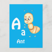 AntパーソナライズABC:Letter A - お名前を入れて ポストカード (正面)
