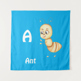 AntパーソナライズABC:Letter A - お名前を追加 タペストリー