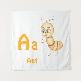 AntパーソナライズABC:Letter A - お名前を追加 タペストリー