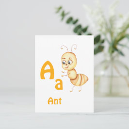 AntパーソナライズABC:Letter A - お名前を追加 ポストカード