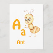 AntパーソナライズABC：Letter A - お名前を追加 ポストカード (正面)