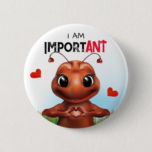 Ant手話 缶バッジ (正面)