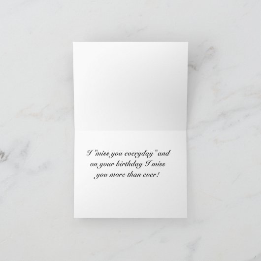 **ANT**カード上のマイルを越えて*誕生日** カード (内部)