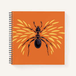Ant Art Insect Lover Orange Entomology Bugs ノートブック