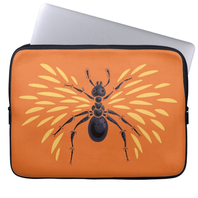 Ant Art Insect Lover Orange Entomology Bugs ラップトップスリーブ (正面)