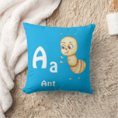 Ant personalize ABC: Letter A - お名前を入れてカスタマイズ クッション (ブランケット)