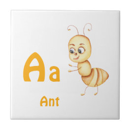 Ant personalize ABC: Letter A - お名前を入れてカスタマイズ タイル