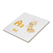 Ant personalize ABC: Letter A - お名前を入れてカスタマイズ タイル (側面)