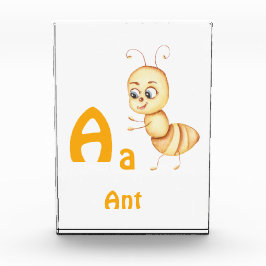 Ant personalize ABC: Letter A - お名前を入れてカスタマイズ フォトブロック