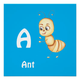 Ant personalize ABC: Letter A - お名前を入れてカスタマイズ ポスター